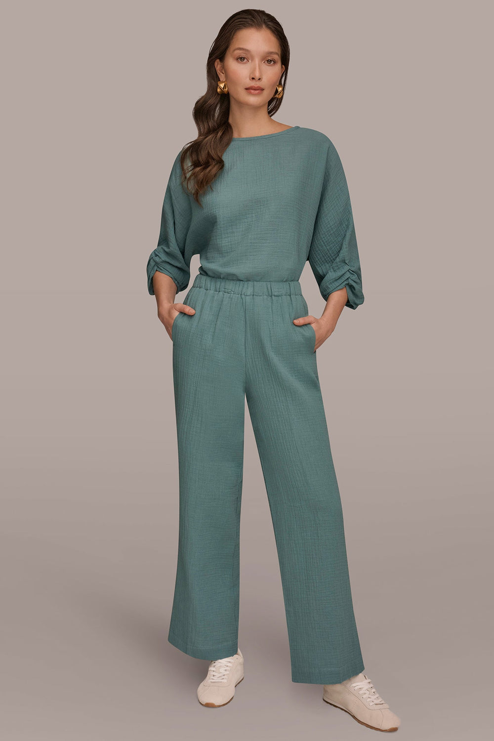 Donna Karan | MID-RISE STRAIGHT-LEG PANT