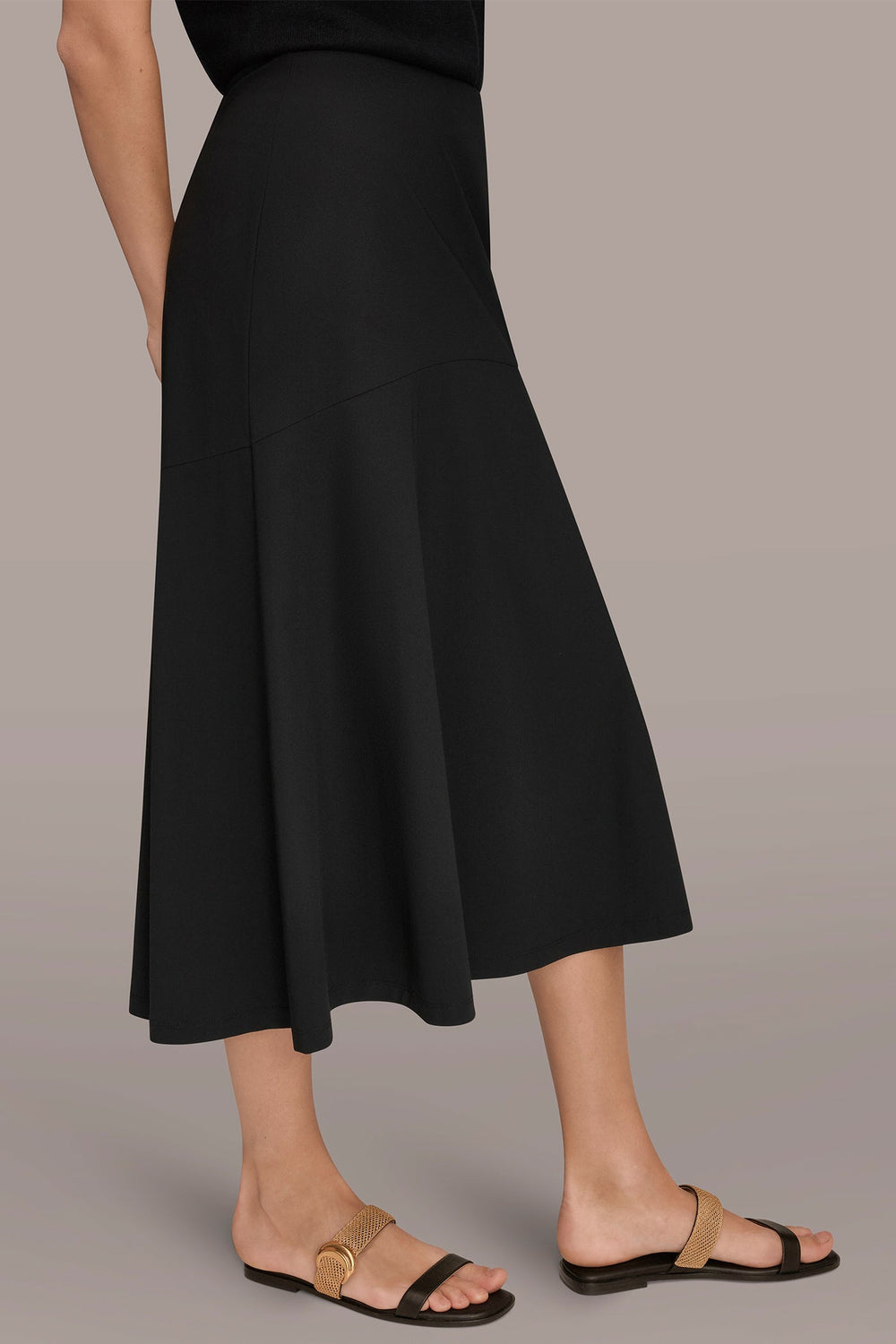 Donna Karan | THE MODERN TRAVEL MIDI HI-LOW TRUMPET SKIRT