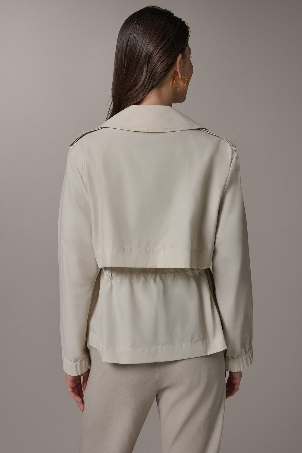 Donna Karan | LONG SLEEVE DOUBLE BREASTED TRENCH JACKET