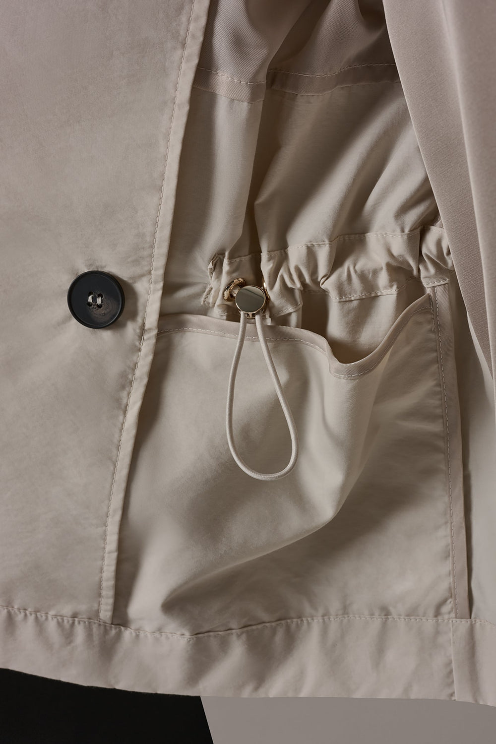 Donna Karan | LONG SLEEVE DOUBLE BREASTED TRENCH JACKET