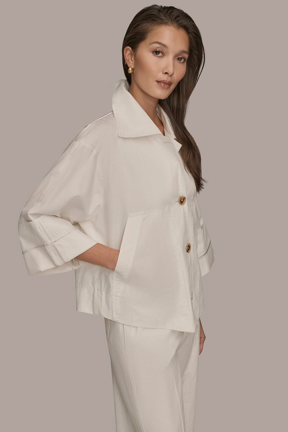 Donna Karan | 3/4-SLEEVE SWING JACKET