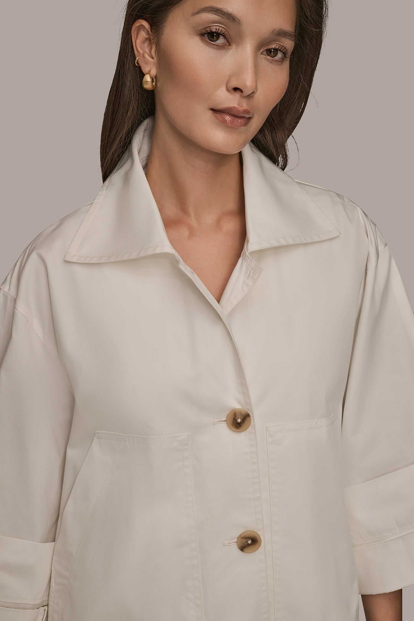 Donna Karan | 3/4-SLEEVE SWING JACKET