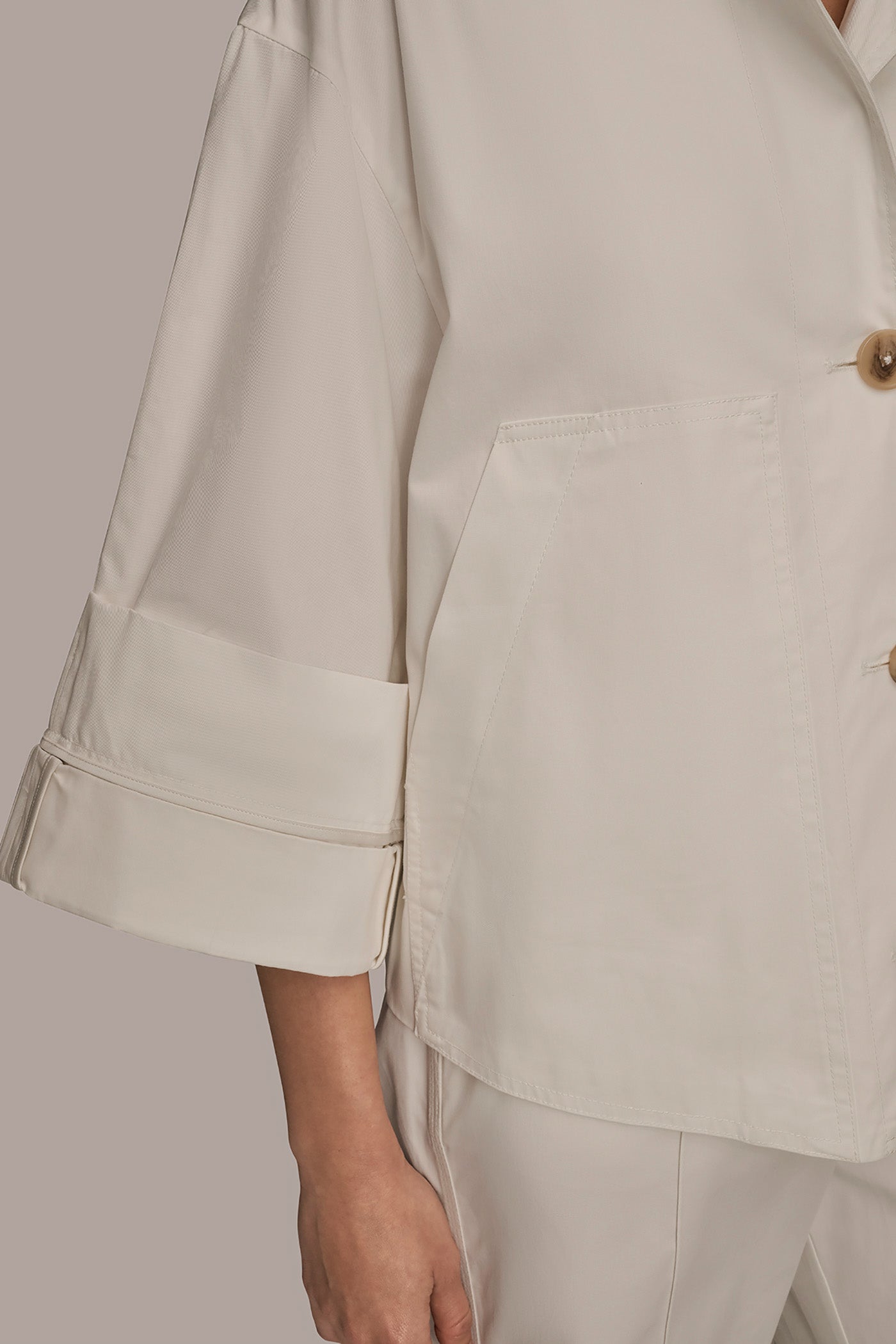 Donna Karan | 3/4-SLEEVE SWING JACKET