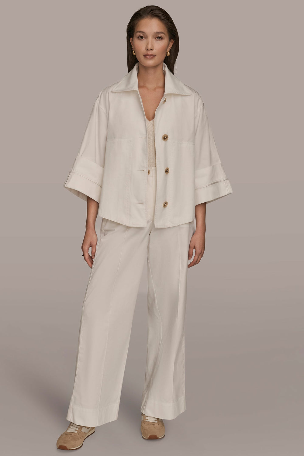 Donna Karan | 3/4-SLEEVE SWING JACKET