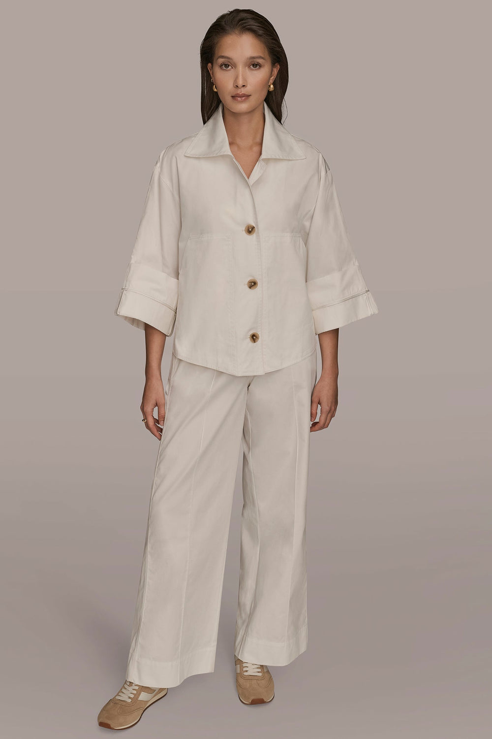Donna Karan | 3/4-SLEEVE SWING JACKET