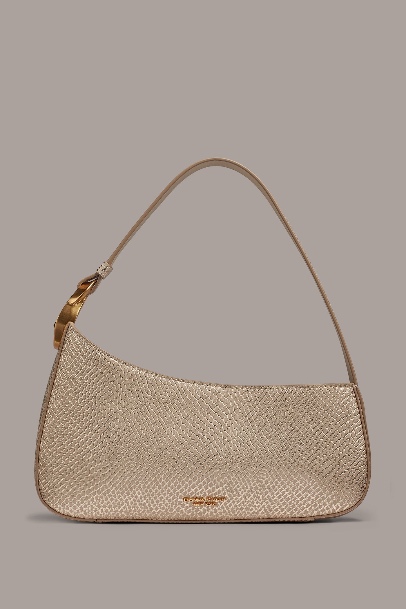 Donna Karan | JERSEY METALLIC SNAKE-EFFECT SHOULDER BAG
