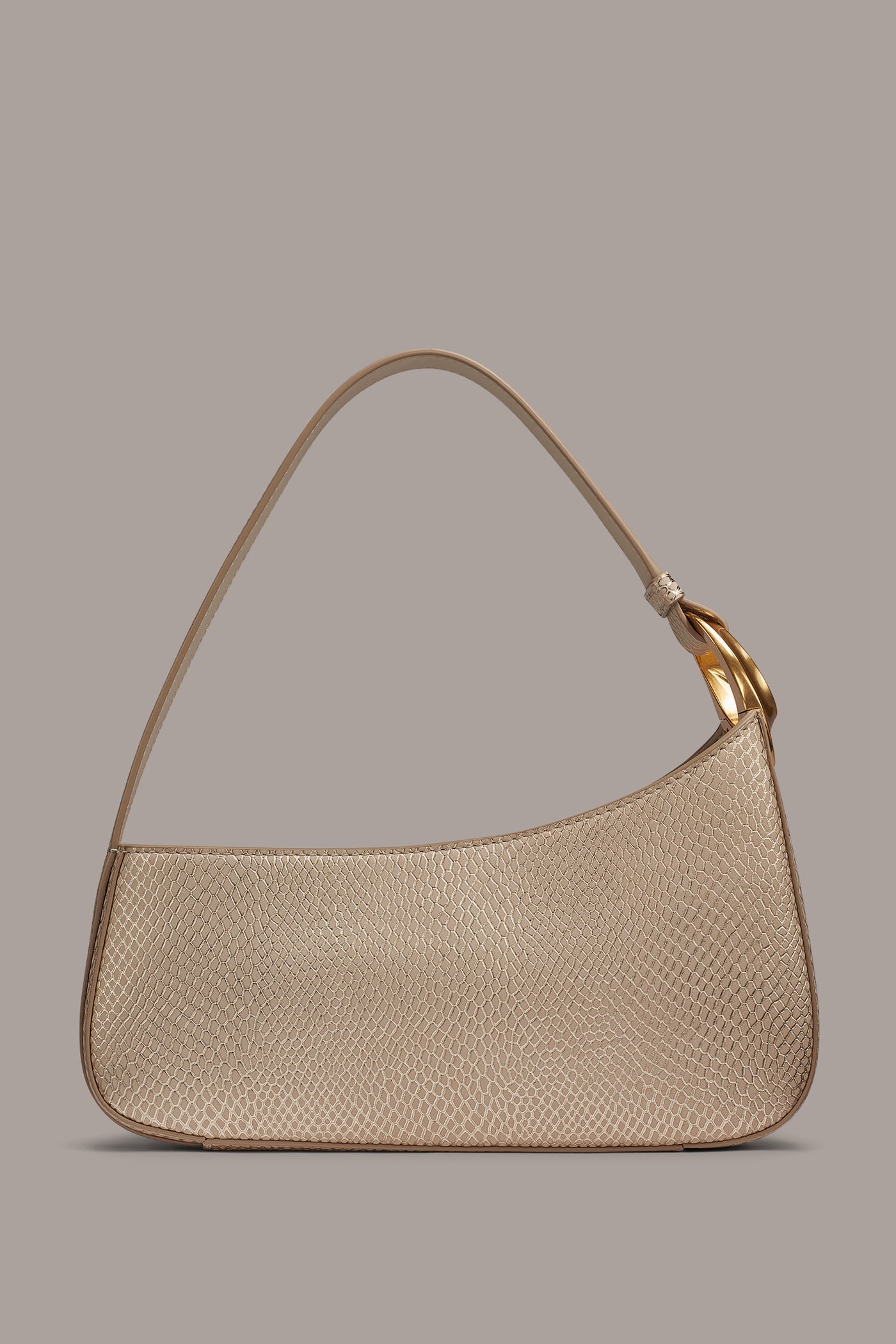 Donna Karan | JERSEY METALLIC SNAKE-EFFECT SHOULDER BAG