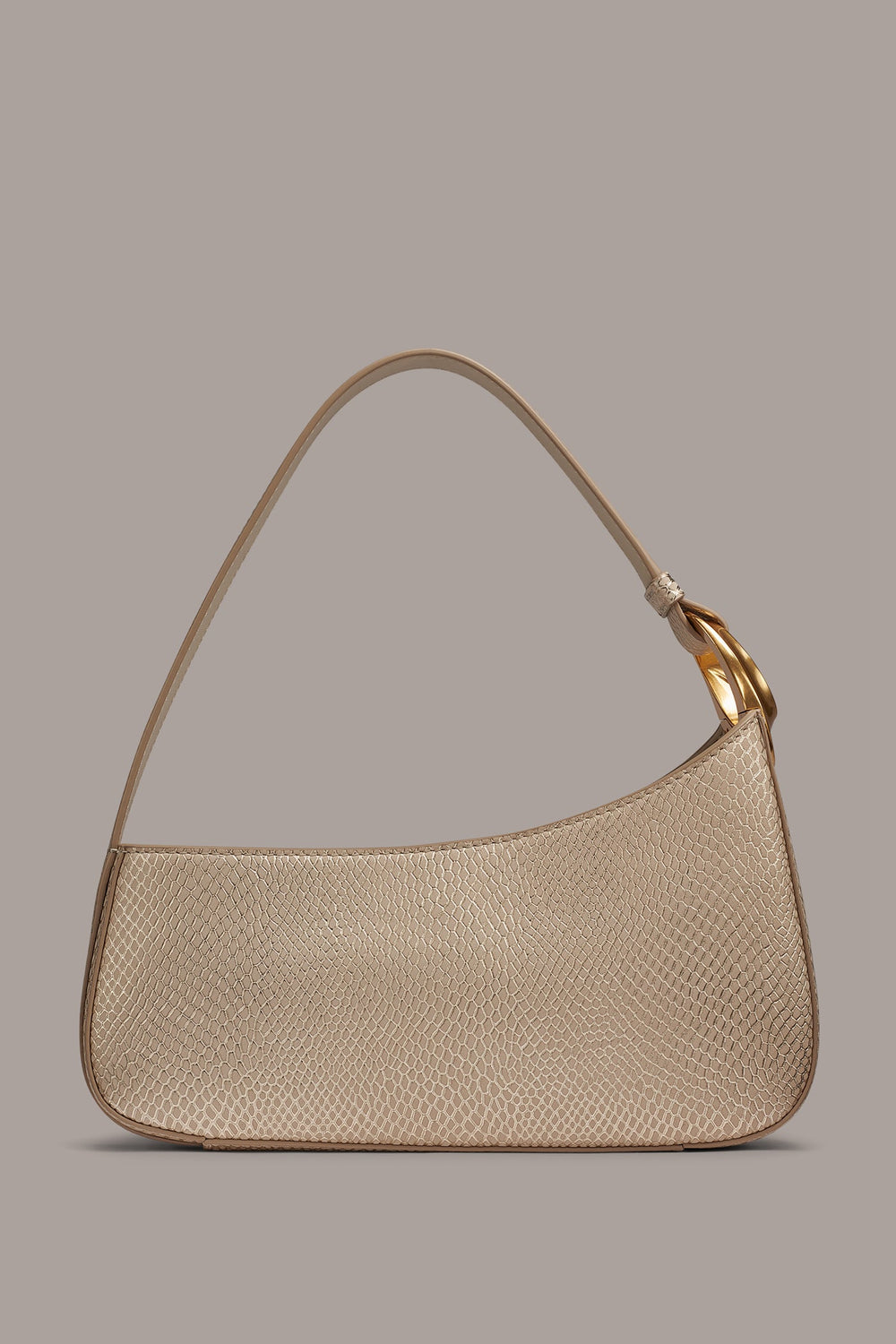 Donna Karan | JERSEY METALLIC SNAKE-EFFECT SHOULDER BAG