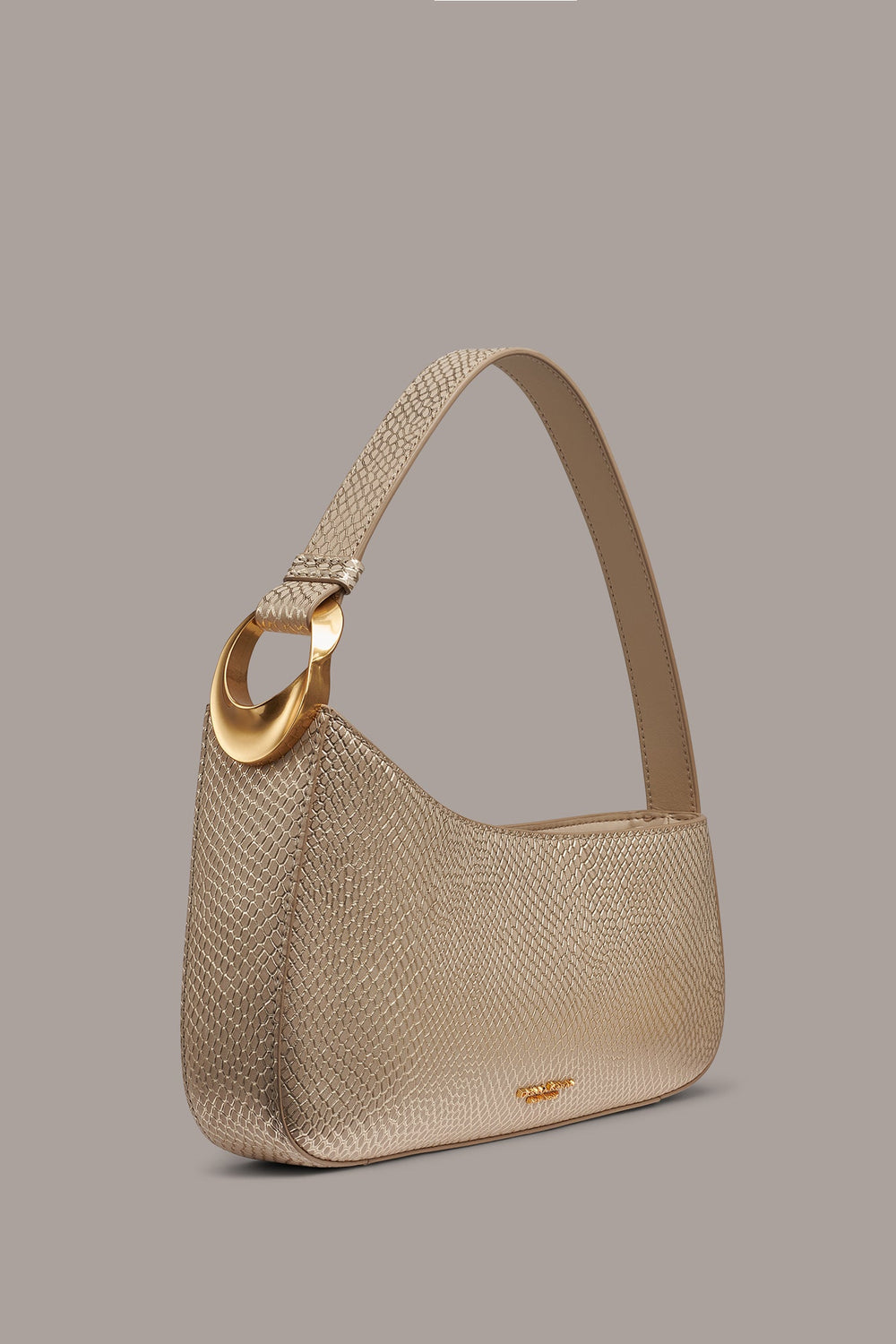 Donna Karan | JERSEY METALLIC SNAKE-EFFECT SHOULDER BAG
