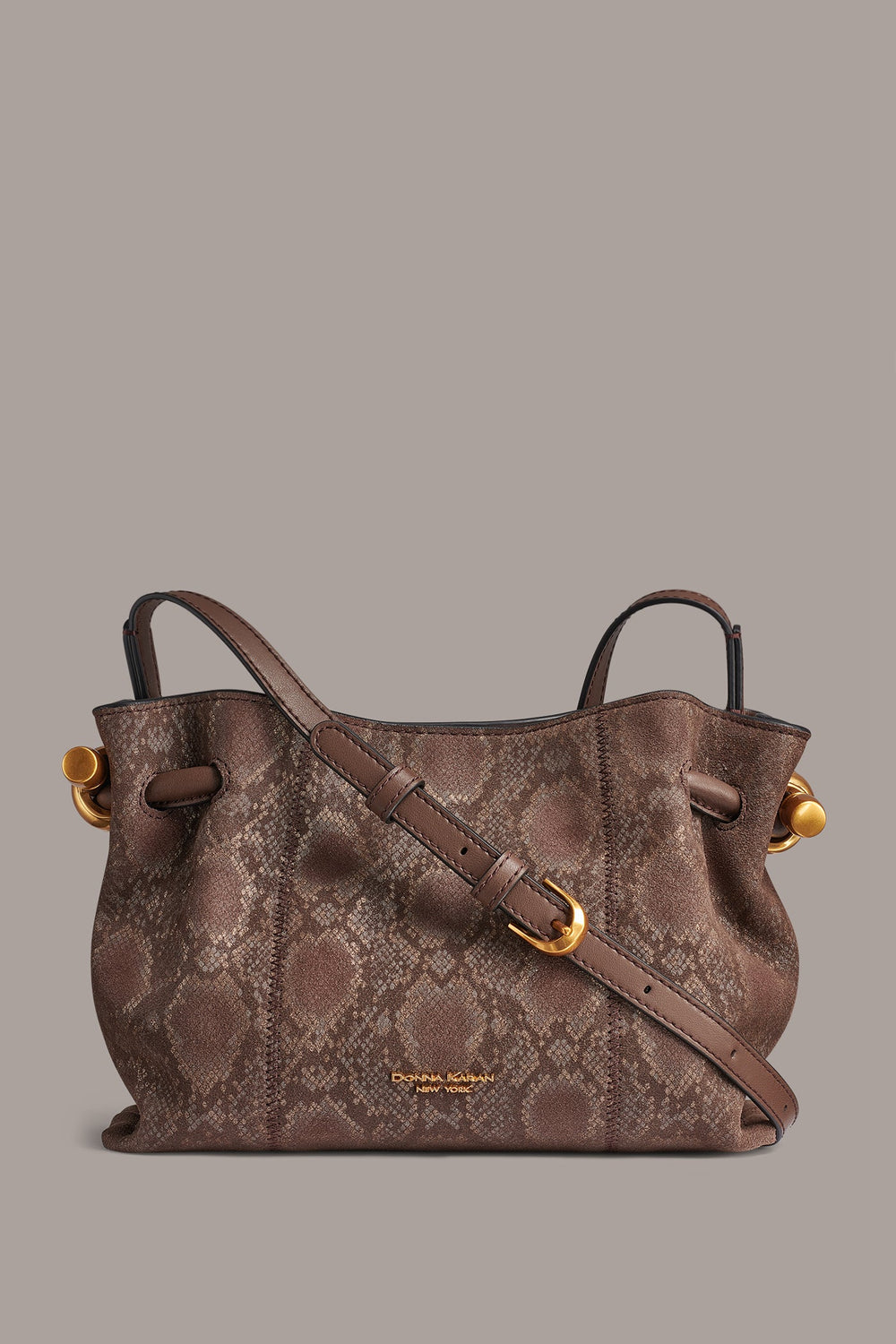 Donna Karan | CASHMERE SNAKE-EFFECT CROSSBODY BAG