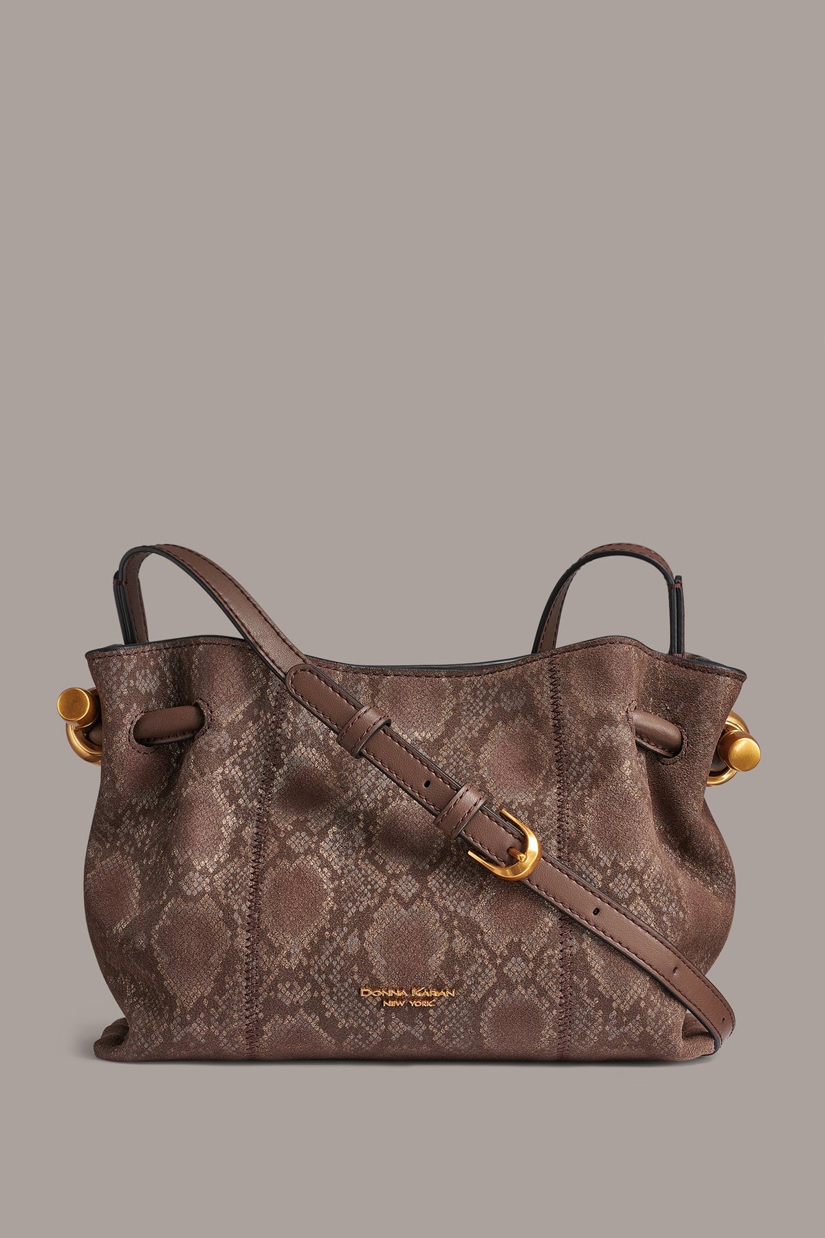 Donna Karan | CASHMERE SNAKE-EFFECT CROSSBODY BAG
