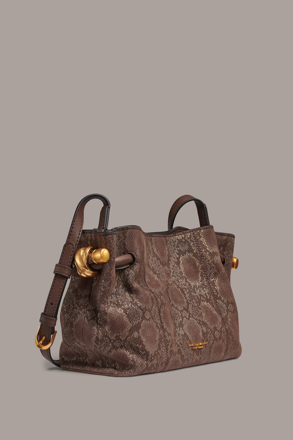 Donna Karan | CASHMERE SNAKE-EFFECT CROSSBODY BAG
