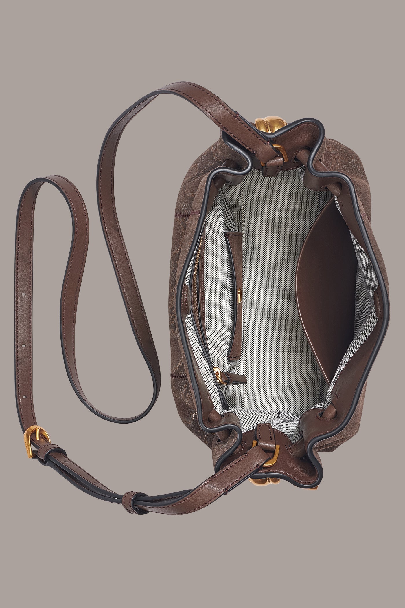 Donna Karan | CASHMERE SNAKE-EFFECT CROSSBODY BAG