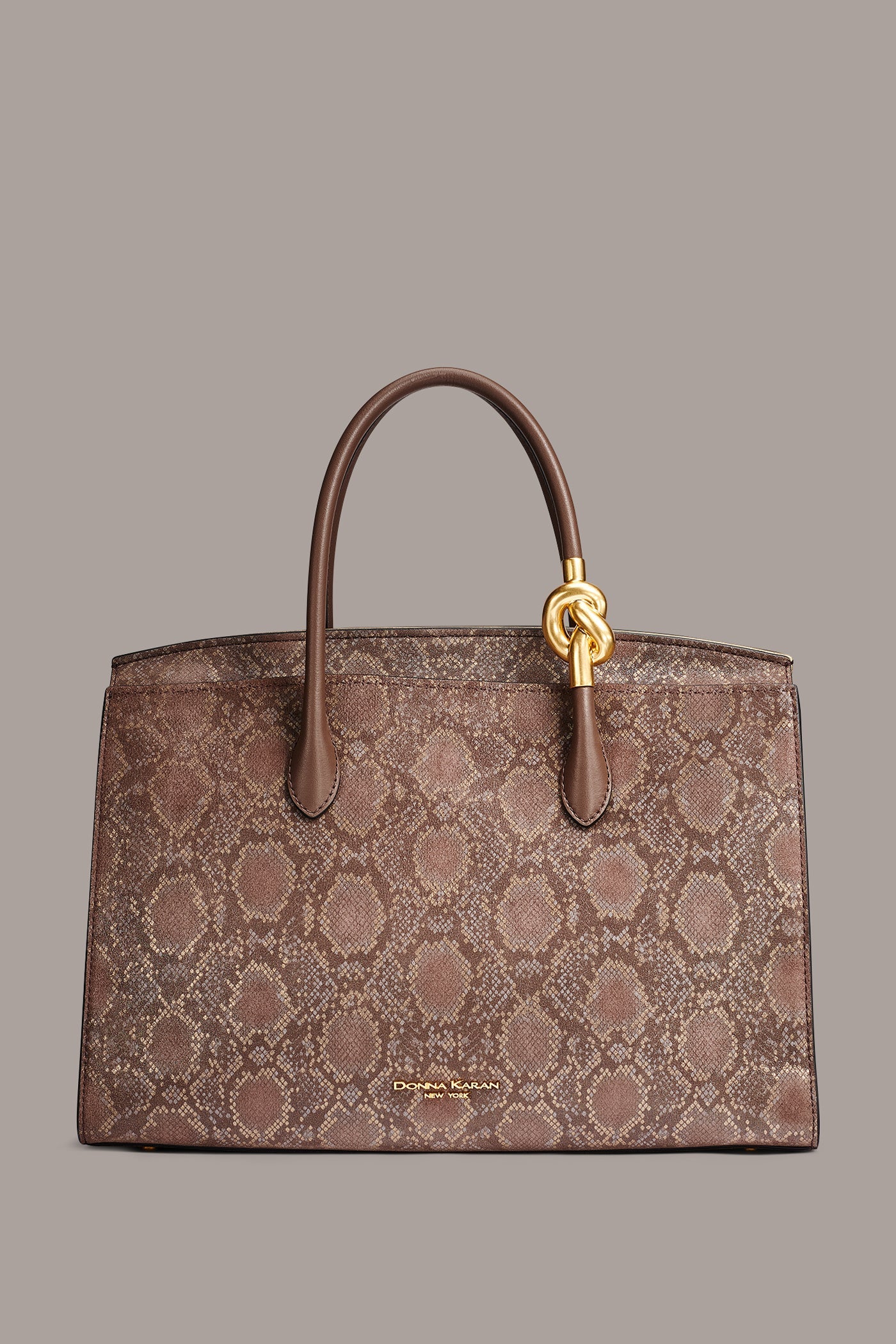Donna Karan | LODEN SNAKE-EFFECT SATCHEL BAG