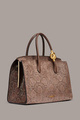 Donna Karan | LODEN SNAKE-EFFECT SATCHEL BAG
