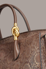 Donna Karan | LODEN SNAKE-EFFECT SATCHEL BAG