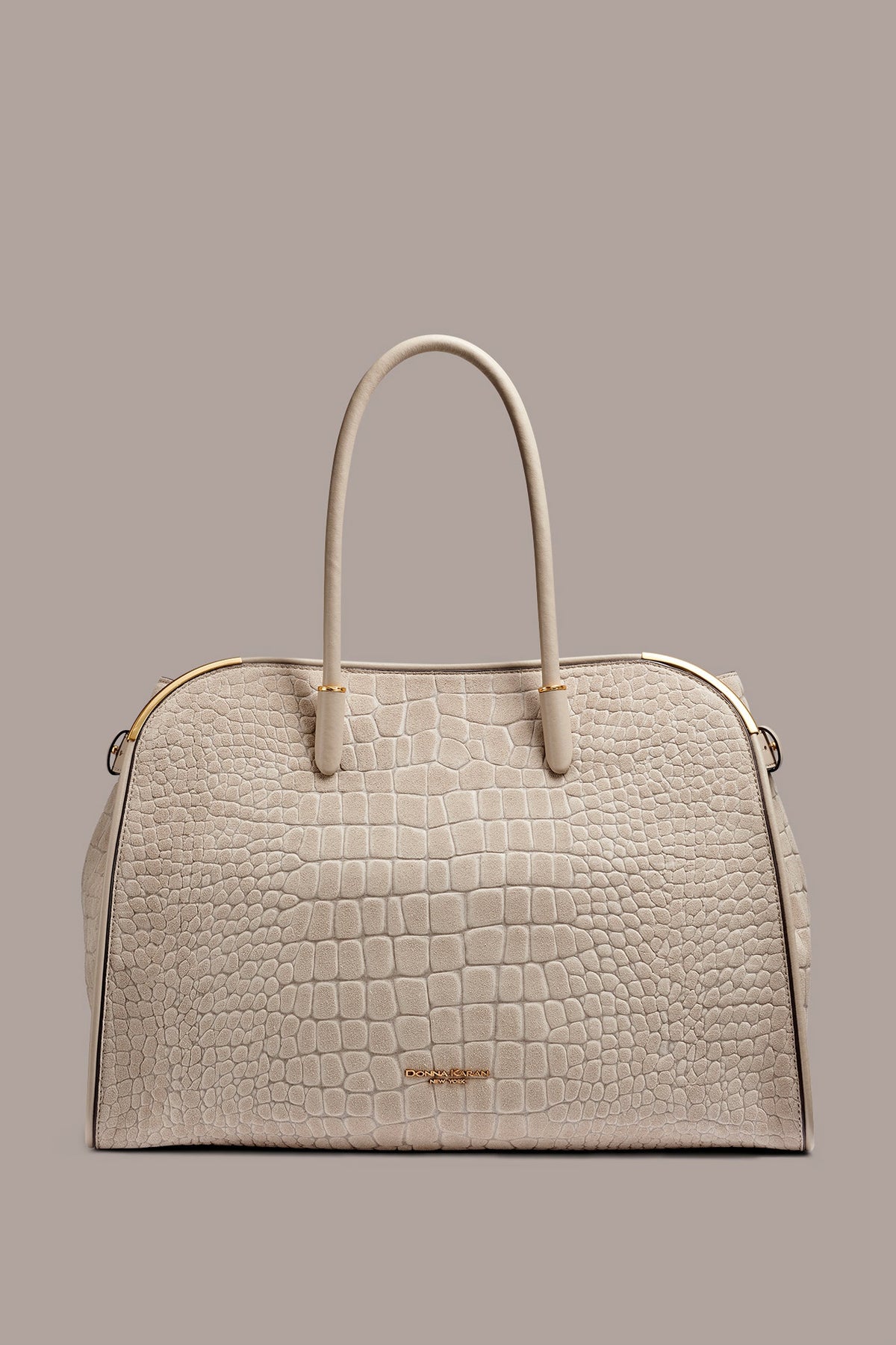 Donna Karan | SATIN CROC-EFFECT SUEDE TOTE