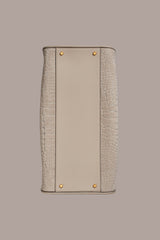 Donna Karan | SATIN CROC-EFFECT SUEDE TOTE