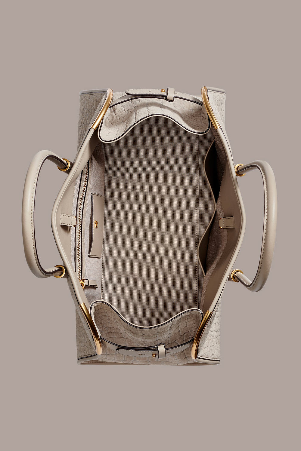 Donna Karan | SATIN CROC-EFFECT SUEDE TOTE