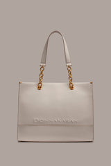 Donna Karan | MERINO LEATHER LOGO TOTE