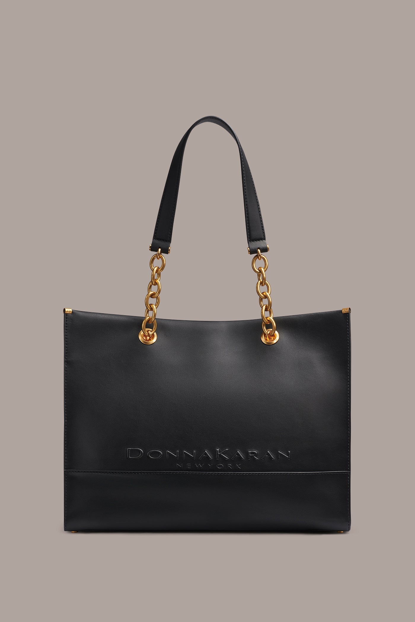 Donna Karan | MERINO LEATHER LOGO TOTE