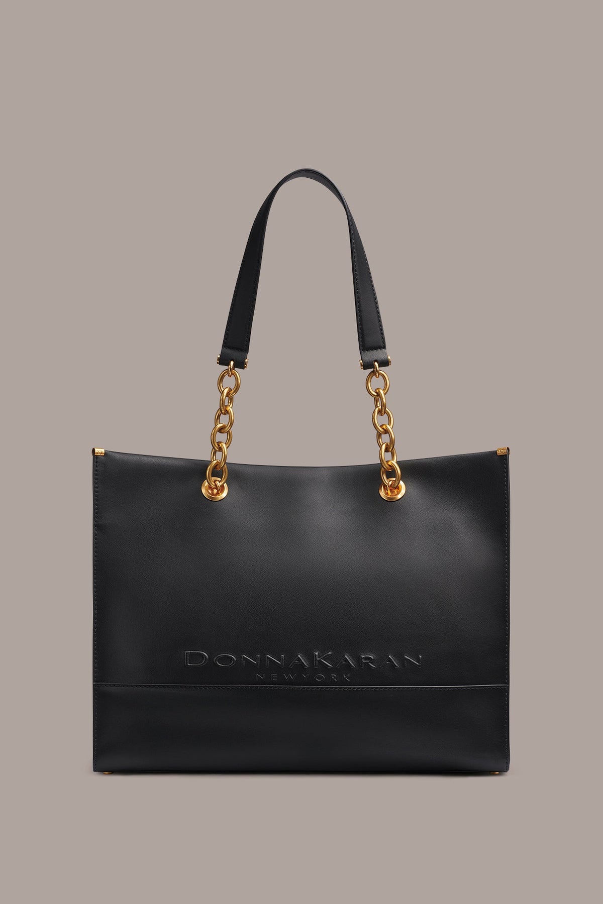 Donna Karan | MERINO LEATHER LOGO TOTE