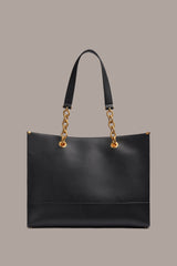 Donna Karan | MERINO LEATHER LOGO TOTE