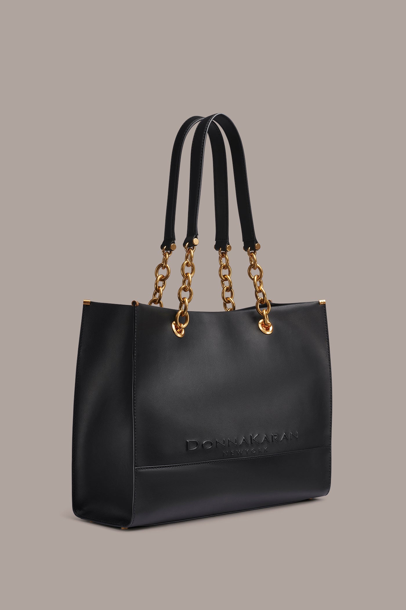 Donna Karan | MERINO LEATHER LOGO TOTE