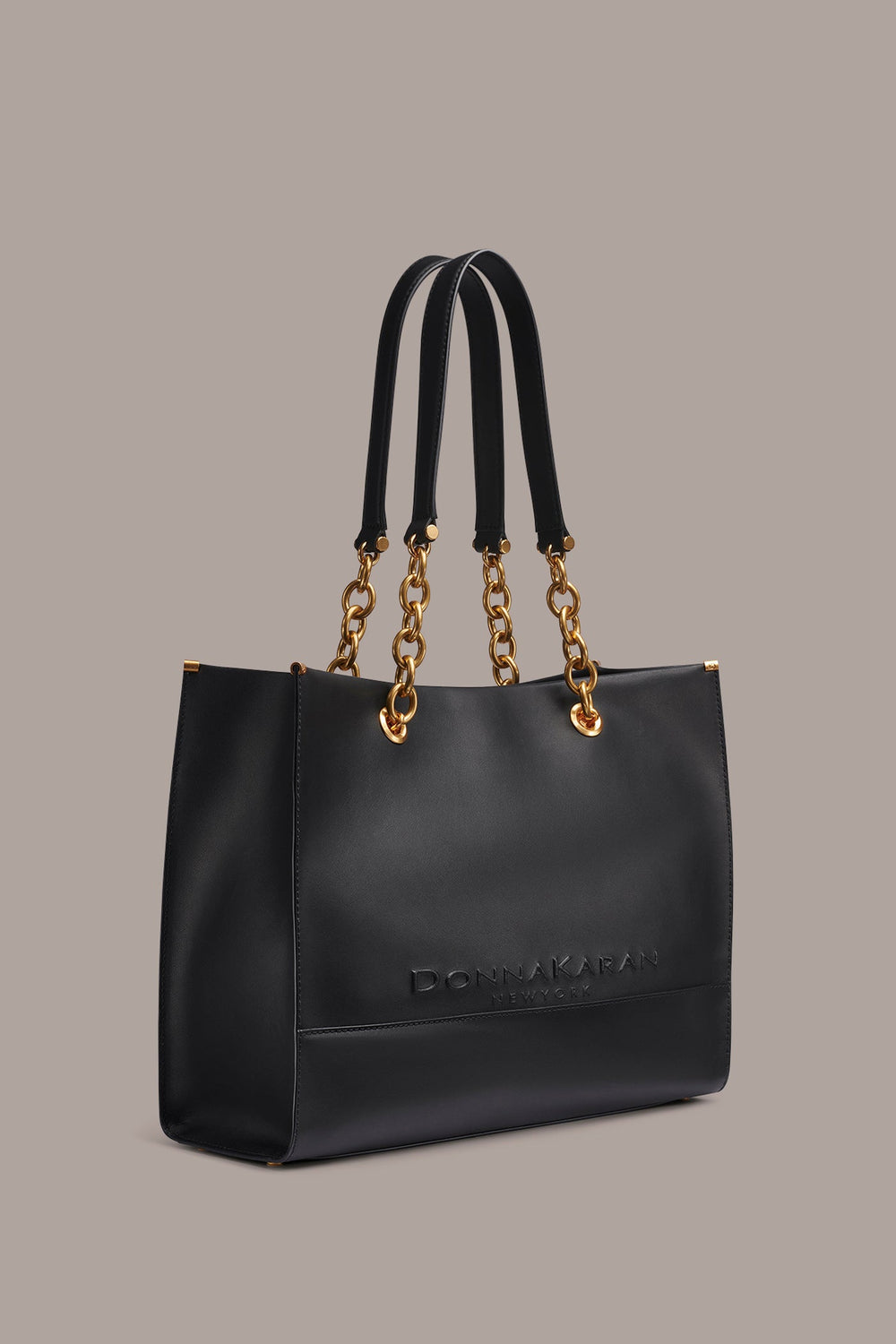 Donna Karan | MERINO LEATHER LOGO TOTE