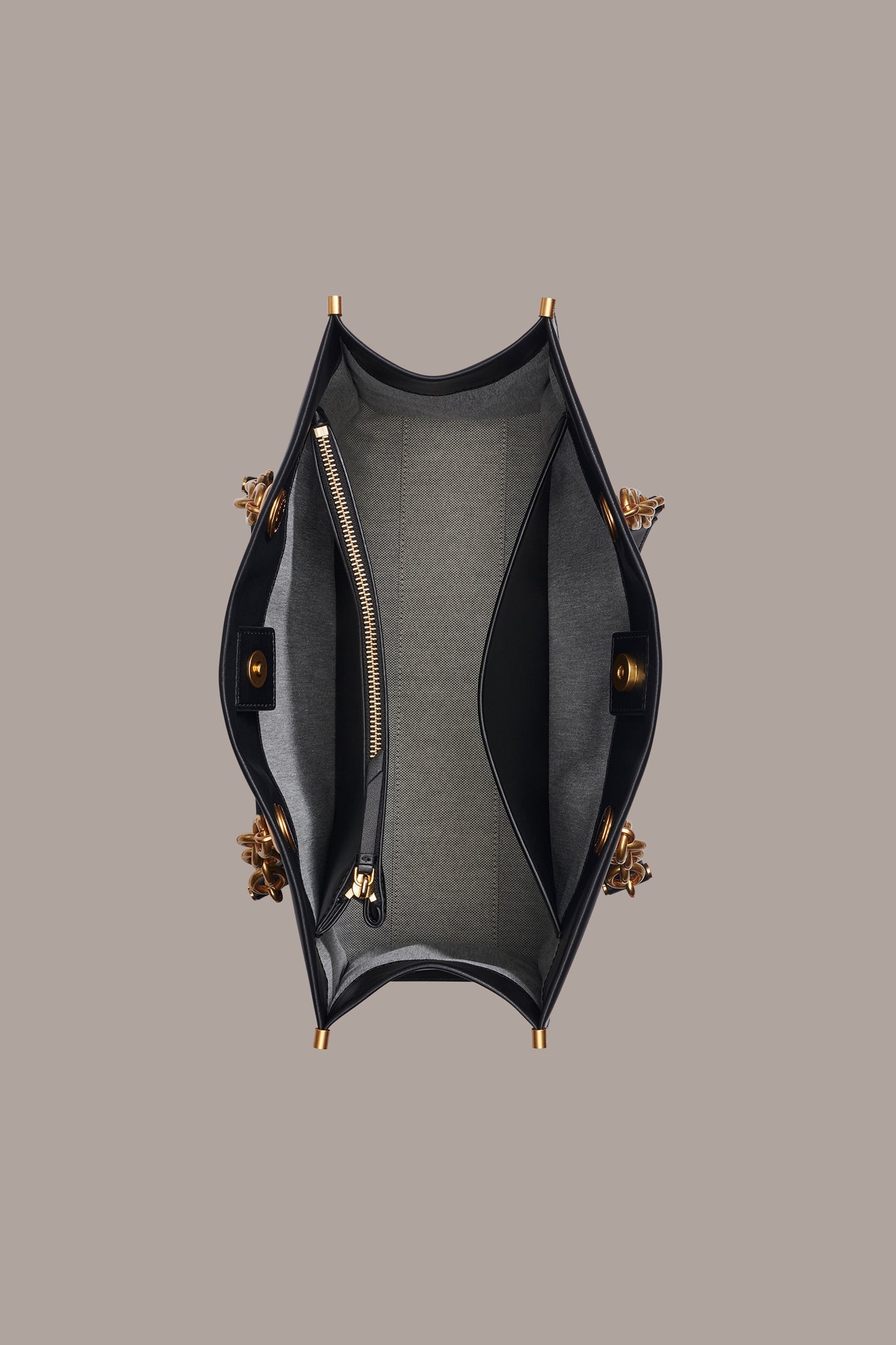 Donna Karan | MERINO LEATHER LOGO TOTE