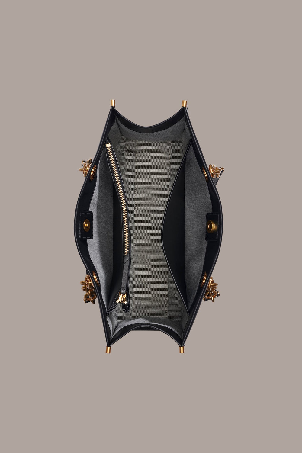 Donna Karan | MERINO LEATHER LOGO TOTE