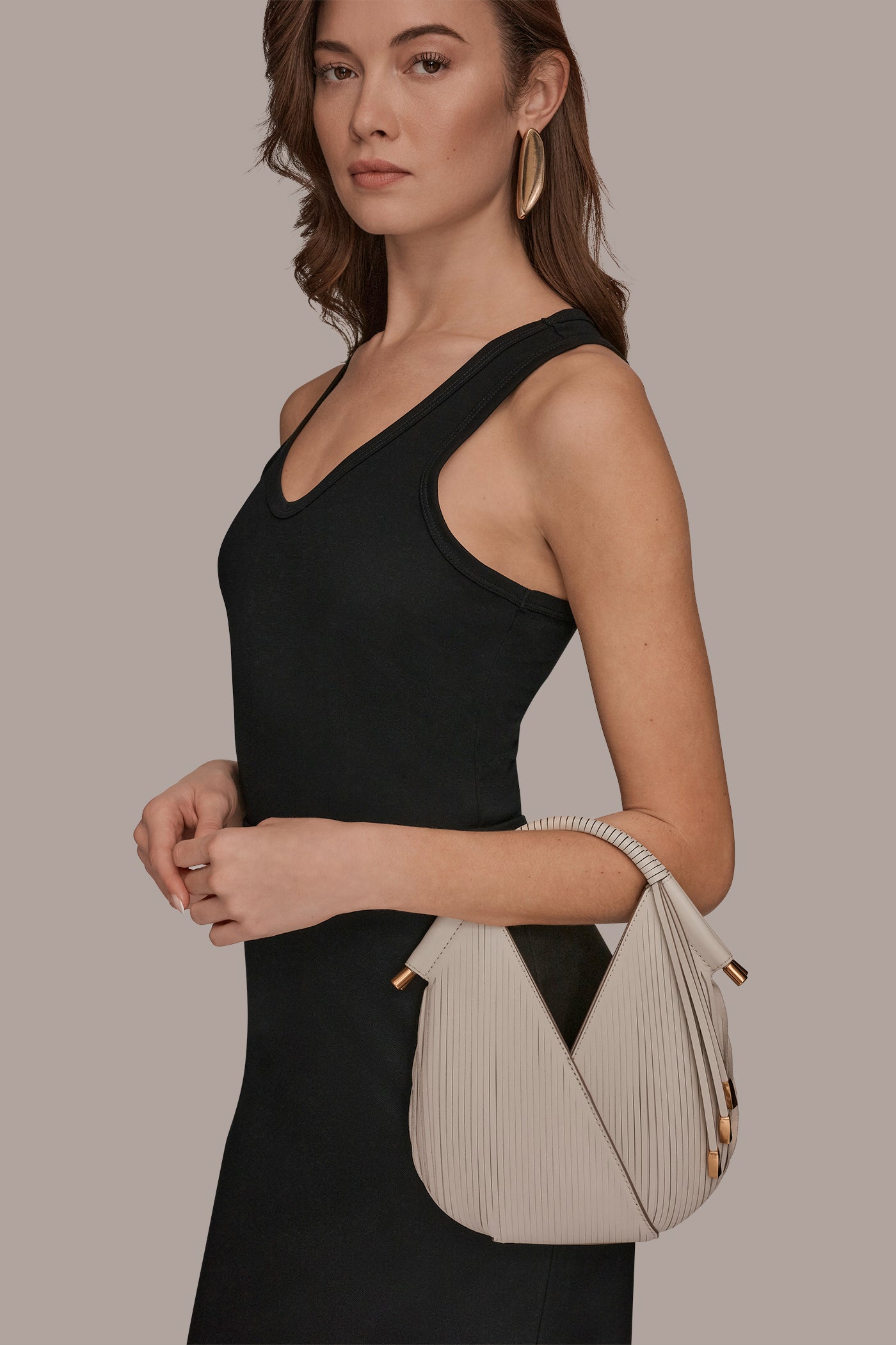 Donna Karan | BALDWIN LASER-CUT LEATHER MICRO CROSSBODY BAG