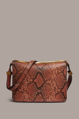 Donna Karan | JERICHO SNAKE-EFFECT LEATHER SHOULDER BAG