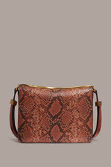 Donna Karan | JERICHO SNAKE-EFFECT LEATHER SHOULDER BAG