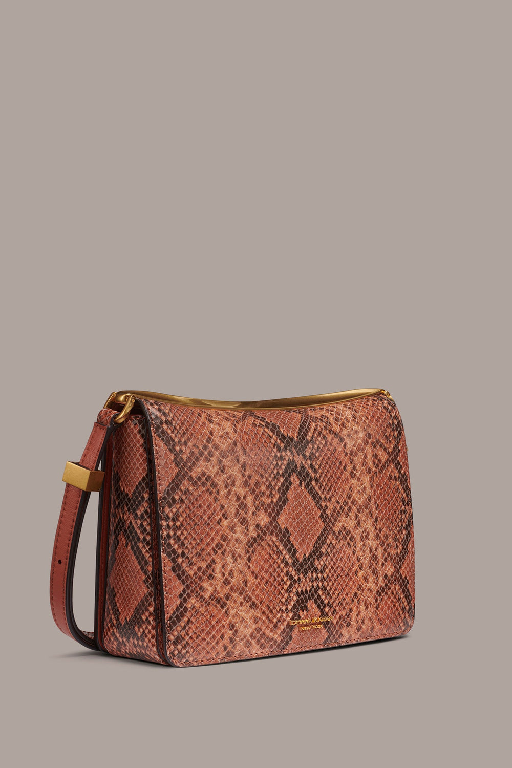 Donna Karan | JERICHO SNAKE-EFFECT LEATHER SHOULDER BAG
