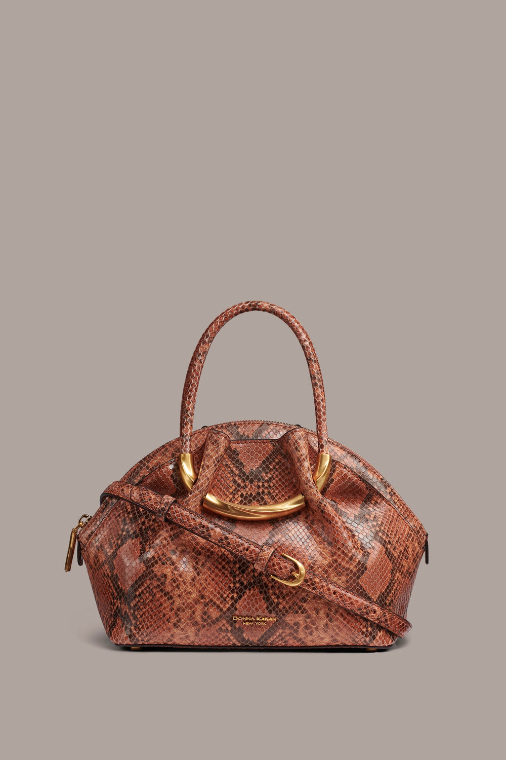 Donna Karan | OXFORD SNAKE-EFFECT LEATHER CROSSBODY BAG
