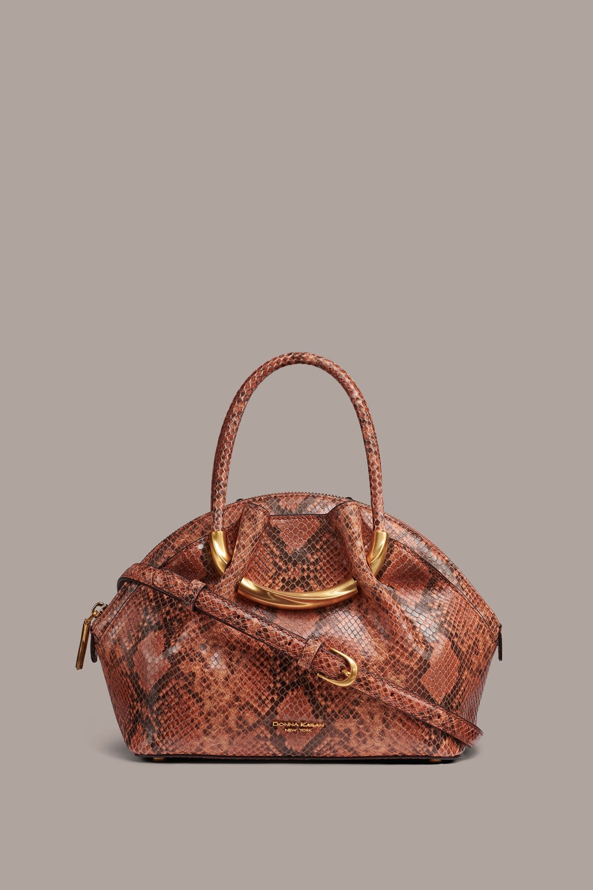 Donna Karan | OXFORD SNAKE-EFFECT LEATHER CROSSBODY BAG