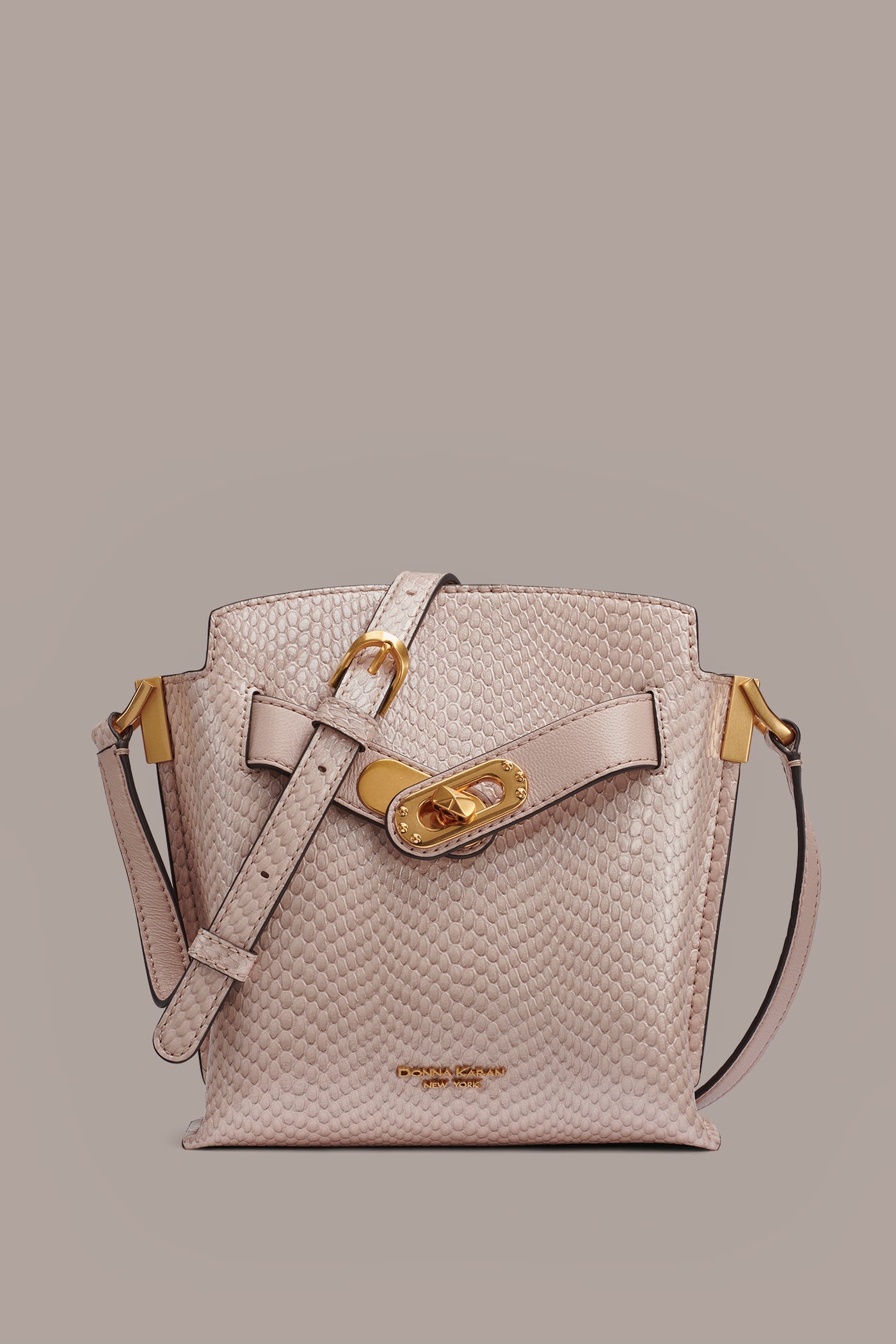 Donna Karan | BRIDGEHAMPTON SNAKE-EFFECT LEATHER CROSSBODY BAG