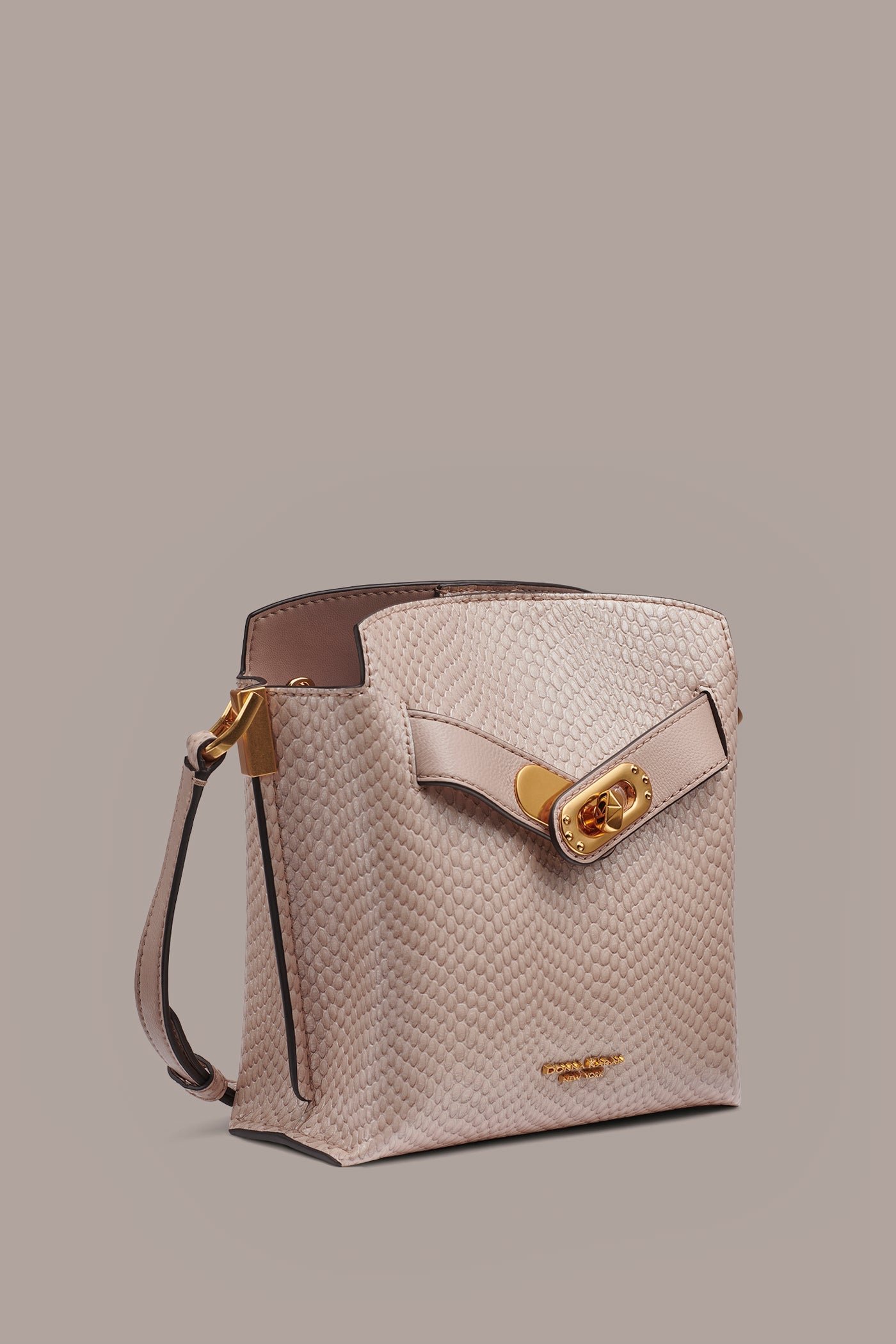 Donna Karan | BRIDGEHAMPTON SNAKE-EFFECT LEATHER CROSSBODY BAG