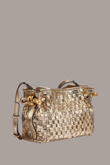 Donna Karan | CASHMERE METALLIC BRAIDED CROSSBODY BAG