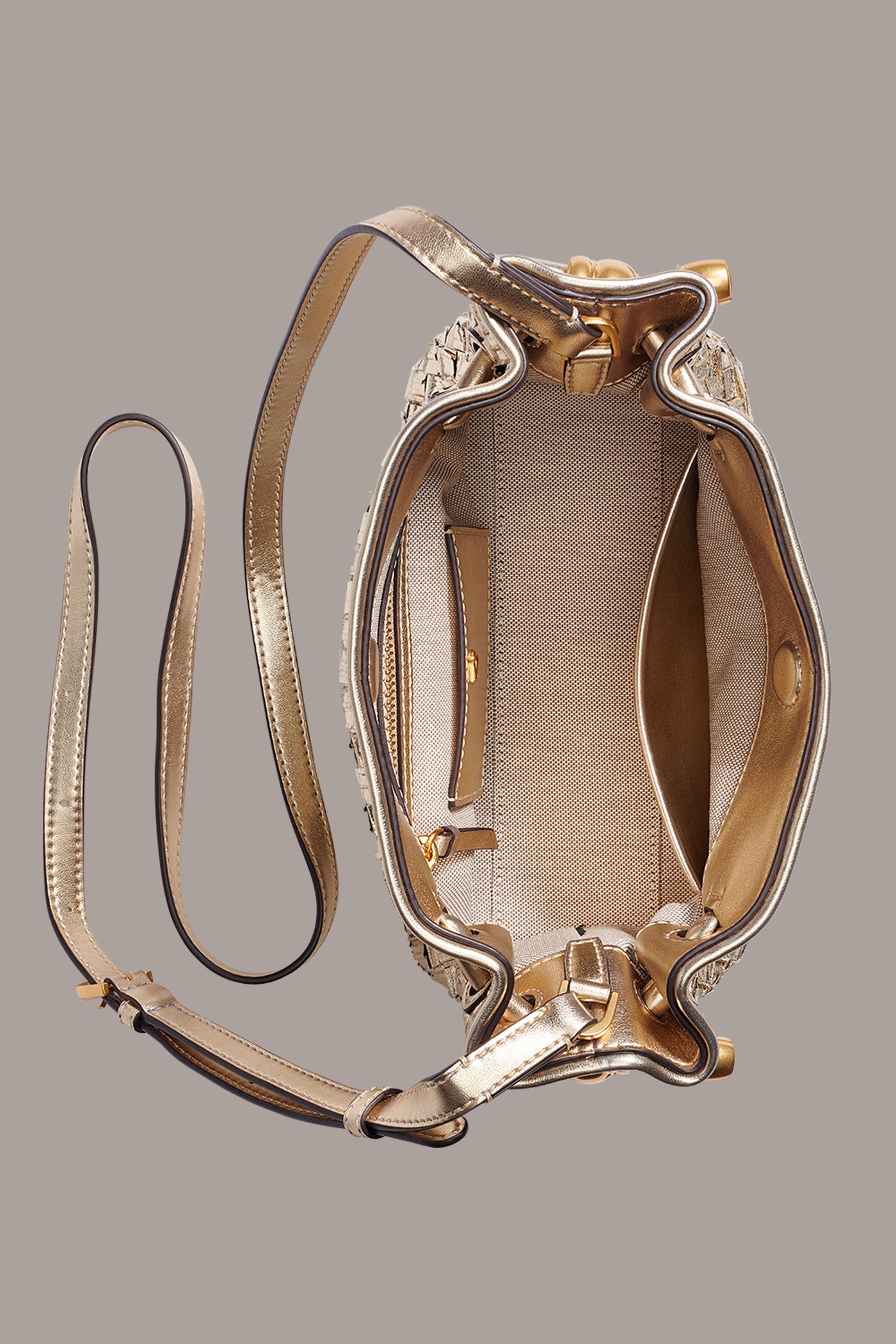Donna Karan | CASHMERE METALLIC BRAIDED CROSSBODY BAG