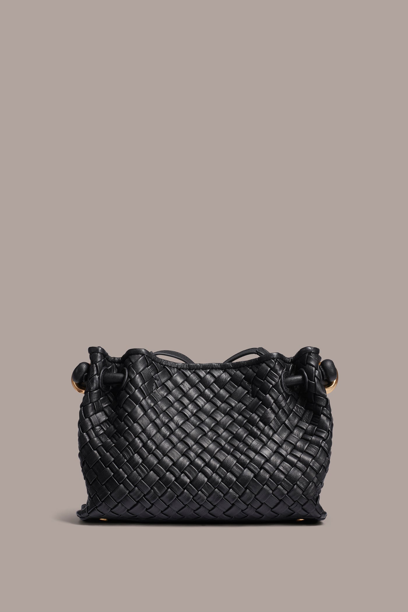Donna Karan | CASHMERE WOVEN LEATHER CROSSBODY BAG
