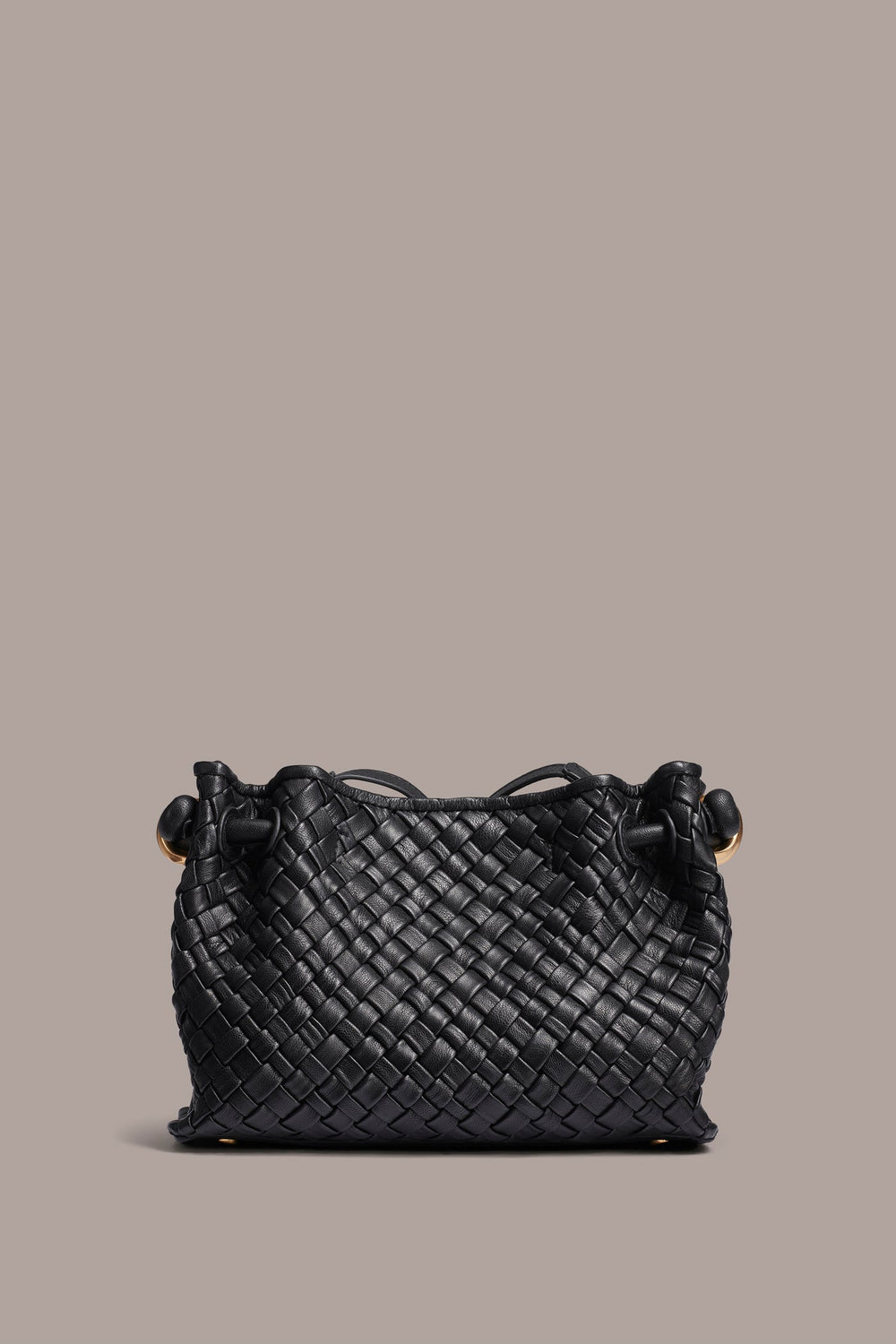 Donna Karan | CASHMERE WOVEN LEATHER CROSSBODY BAG