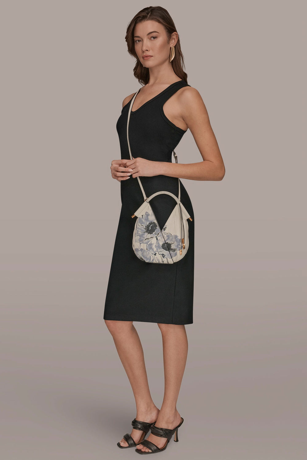 Donna Karan | BALDWIN FLORAL LASER-CUT LEATHER MICRO CROSSBODY