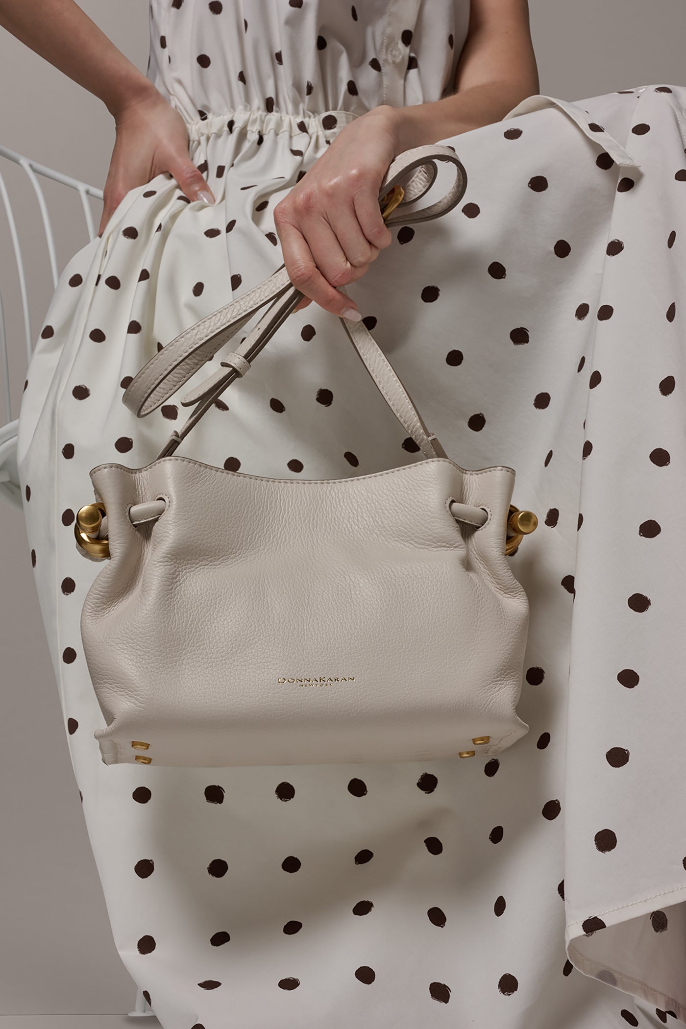 Donna Karan | CASHMERE LEATHER CROSSBODY BAG