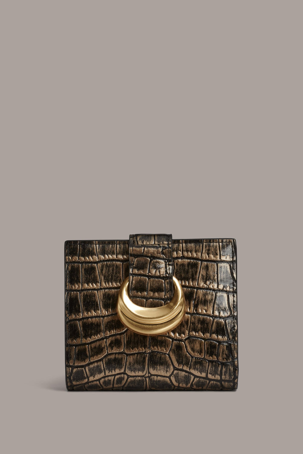 Donna Karan | VALLEY STREAM METALLIC CROC-EFFECT SMALL WALLET