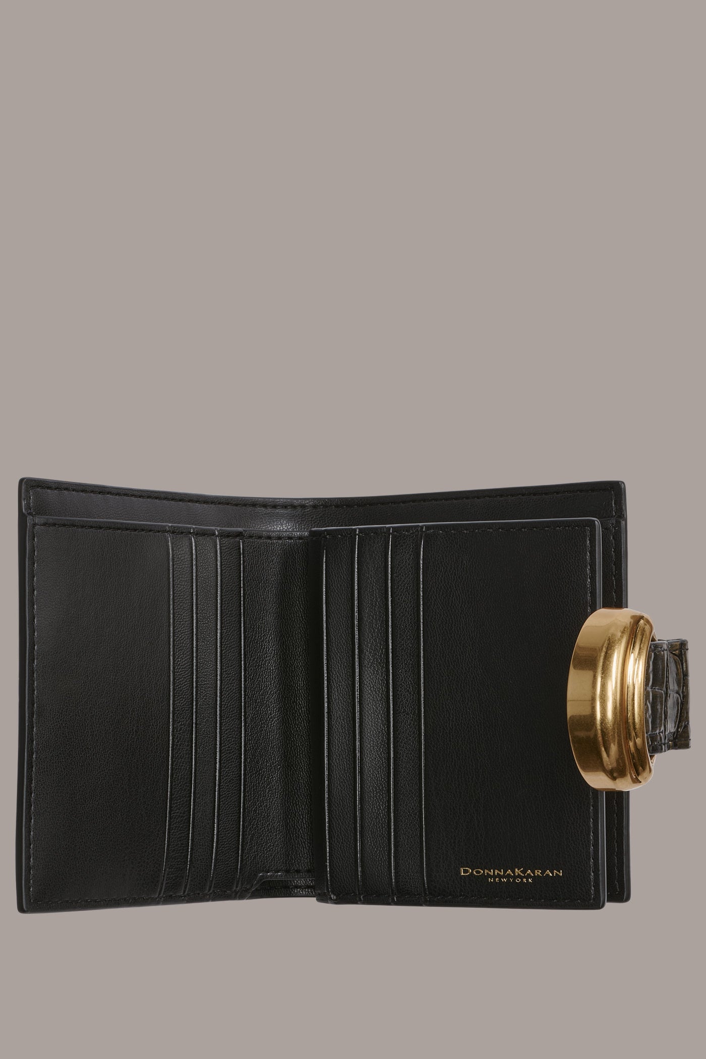 Donna Karan | VALLEY STREAM METALLIC CROC-EFFECT SMALL WALLET