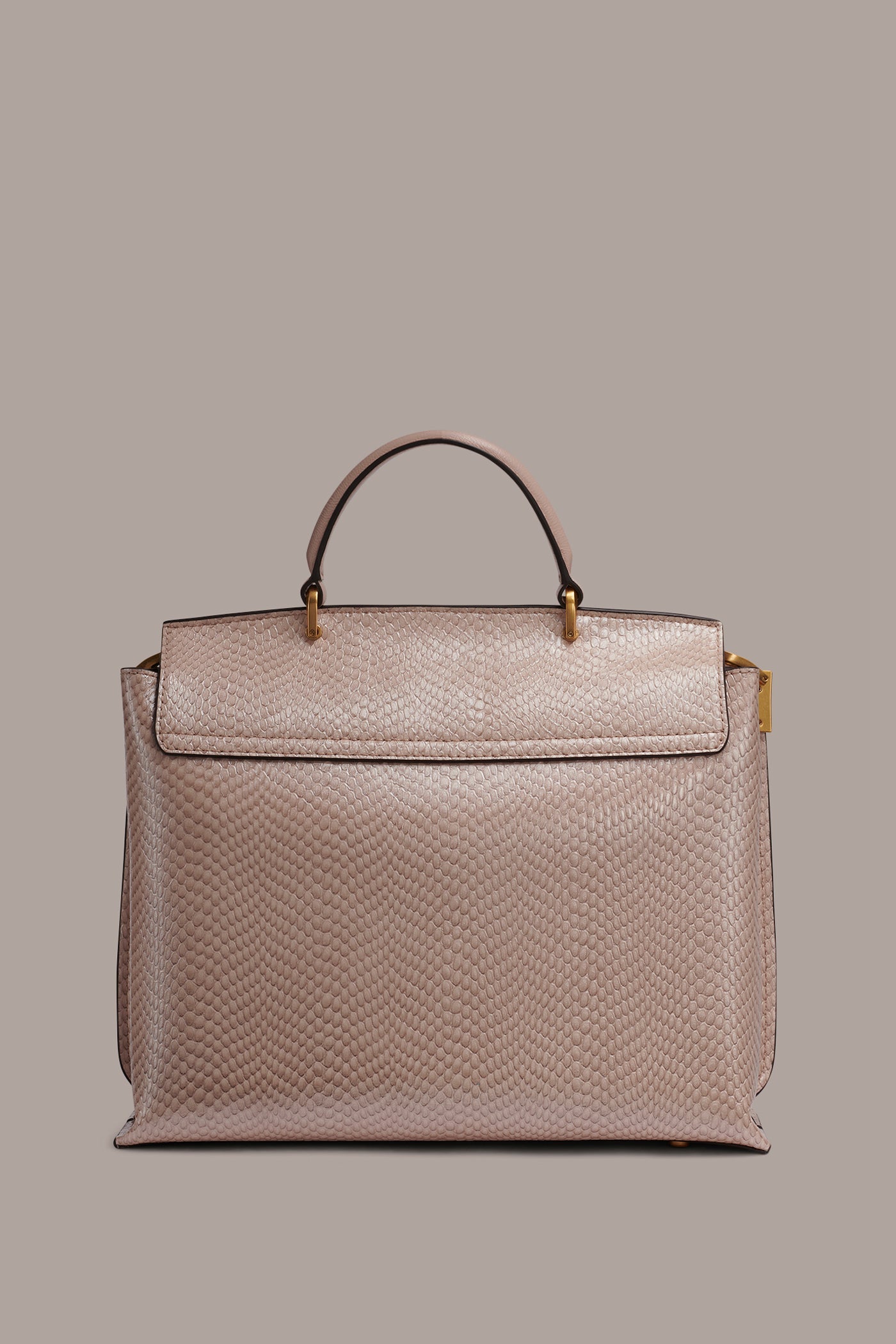 Donna Karan | BRIDGEHAMPTON SNAKE-EFFECT LEATHER SATCHEL BAG