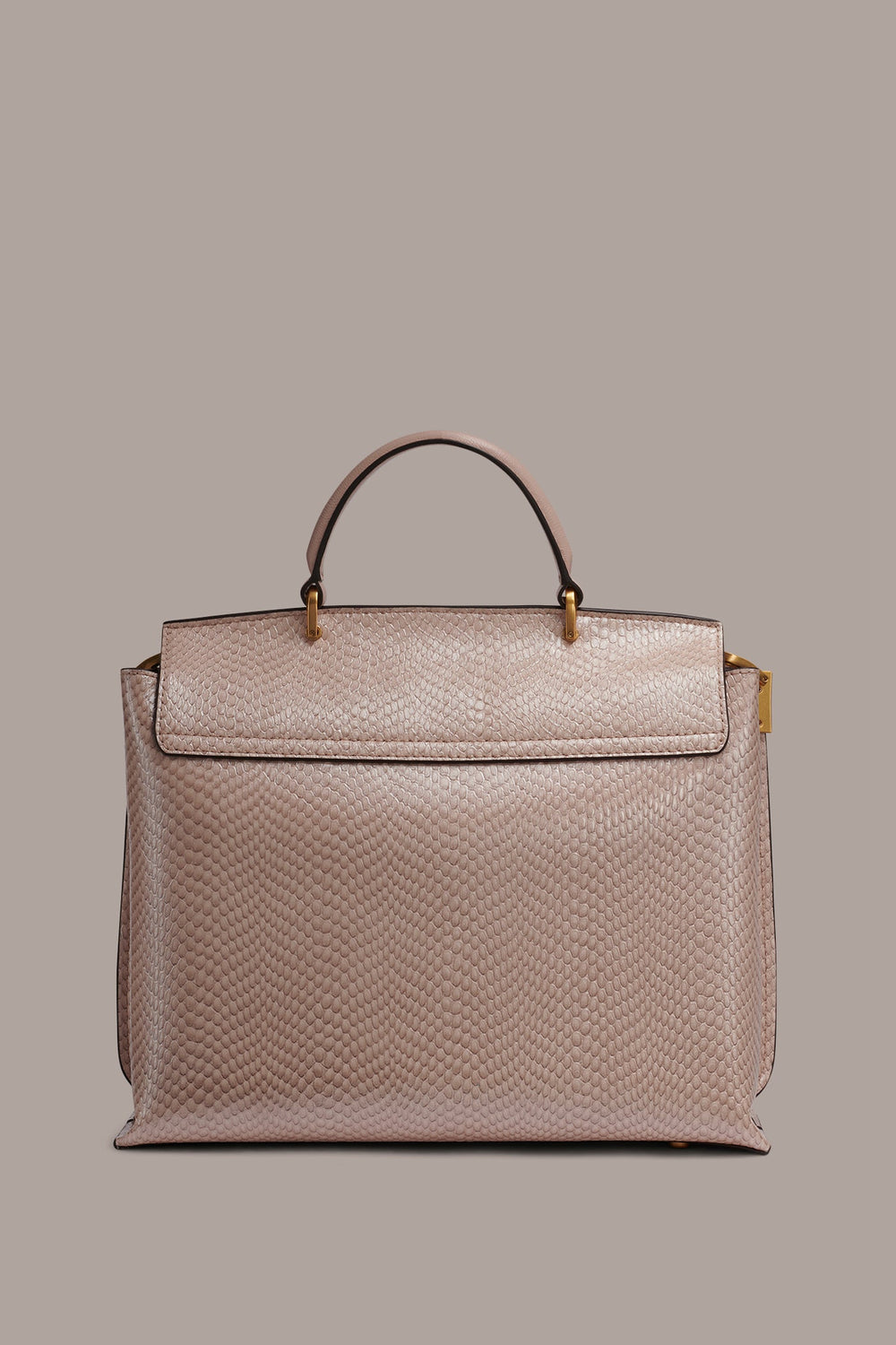 Donna Karan | BRIDGEHAMPTON SNAKE-EFFECT LEATHER SATCHEL BAG