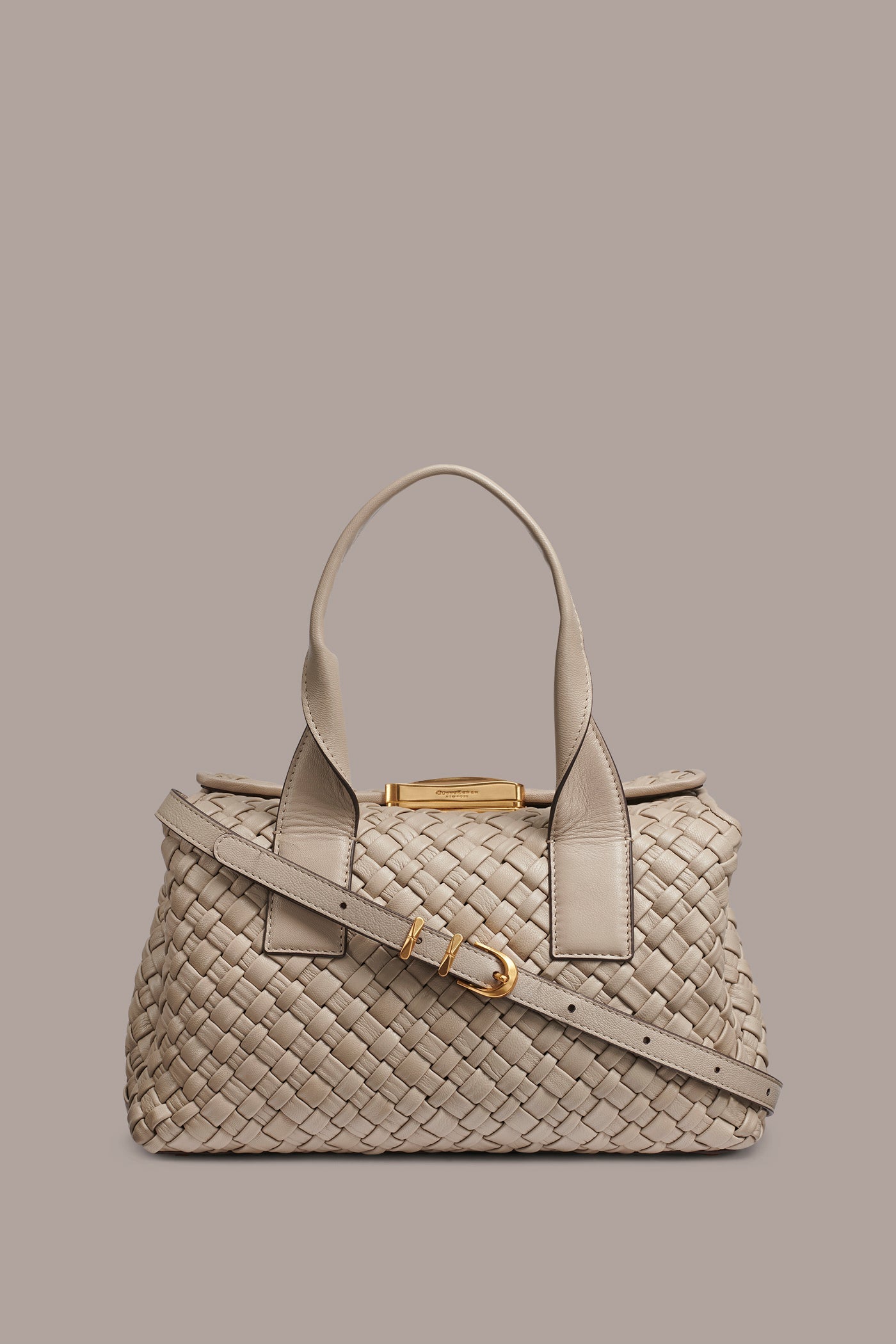 Donna Karan | AMAGANSETT WOVEN LEATHER SATCHEL BAG